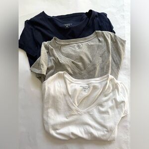 J Crew Mercantile Broken in T Shirt Large v neck size XXL Lot of 3